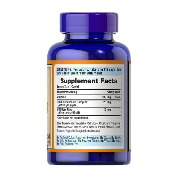 Vitamin C-500 mg with Rose Hips Time Release - 250 caps 2023-10-7542 фото