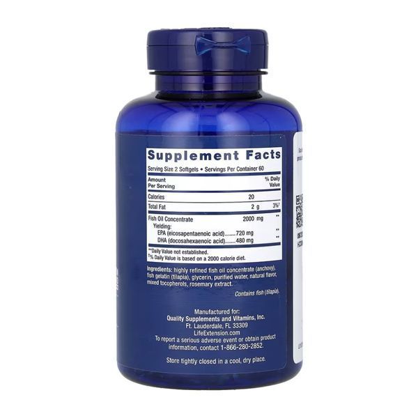 Mega EPA/DHA Omega-3 Fish Oil - 120 softgels 2022-10-1929 фото