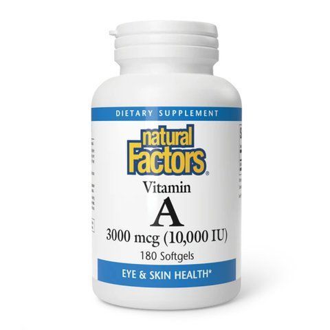 Vitamin A 3000mcg 10000IU - 180 softgels 2023-10-3805 фото