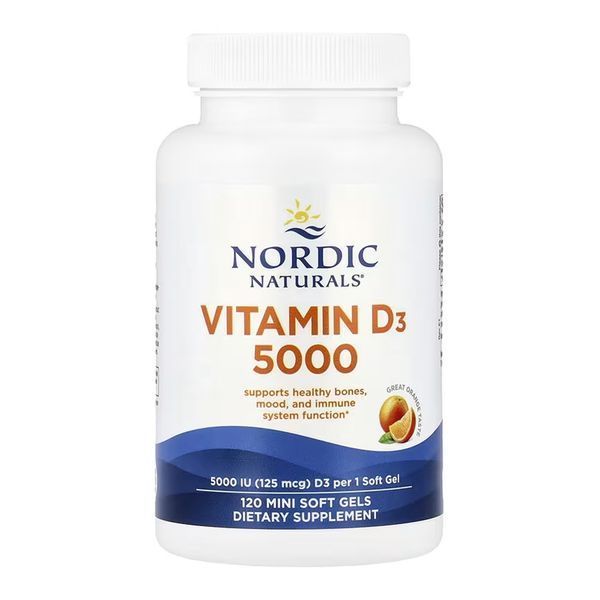 Vitamin D3 5000 - 120 mini softgels 2023-10-7855 фото
