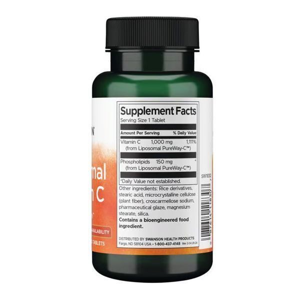 Liposomal Vitamin C - High Bioavailability 1000 mg - 60 tabs 2023-10-5716 фото