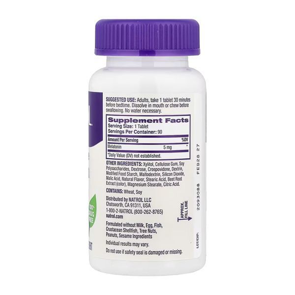 Melatonin 5mg - 90 tabs 2023-10-6218 фото
